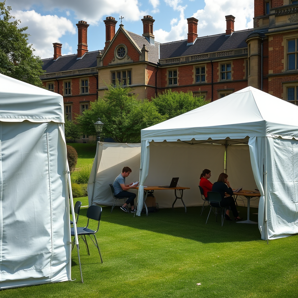Oxford University college to continue life in marquees amid crumbling concrete